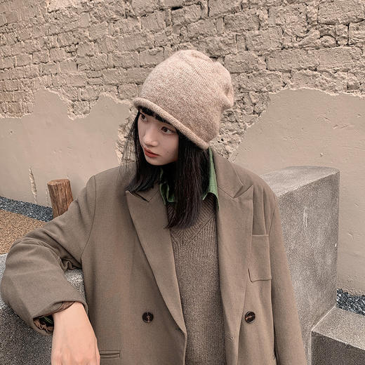 冷帽 百搭爆款 加大加宽 显脸小 冷帽网红帽子 女秋冬 堆堆帽 大头 商品图3