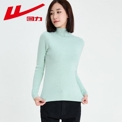 回力半高领打底衫女2025新款早秋冬季修身白色毛衣针织衫长袖上衣 商品图8