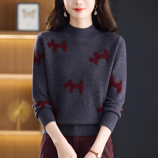 CC半高领毛衣女士短款秋冬2025新款洋气内搭上衣针织打底衫 商品图1