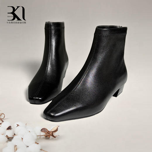 BAKERLOO女鞋小方头舒适低帮中跟女靴AD233 商品图1