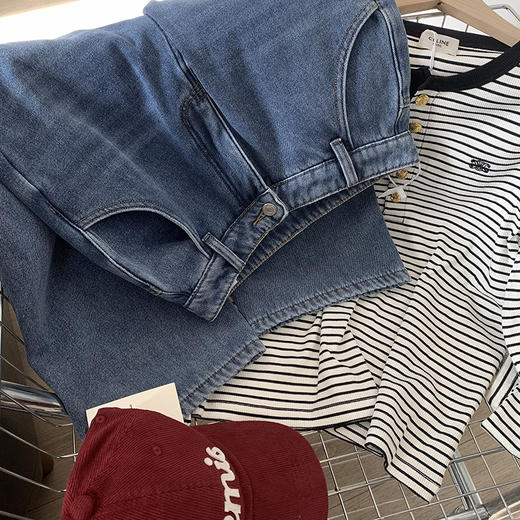 特价出！ 不退换！显瘦不臃肿的加绒直筒阔腿牛仔裤！ 商品图10