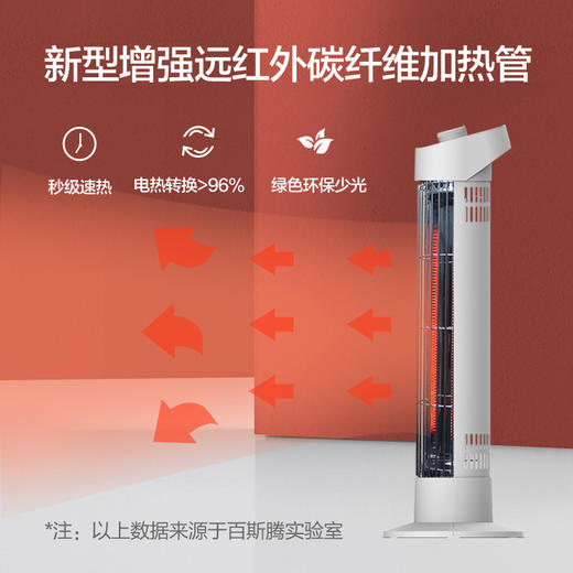 Bestherm百斯腾碳纤维速热远红外节能立式小太阳取暖器家用电取暖器 S6 商品图5