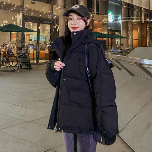 秋冬季新款外套面包服短款羽绒棉衣棉服女宽松加厚棉袄 商品图1