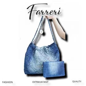 香奶奶 春夏新款 22bag 牛仔蓝垃圾袋