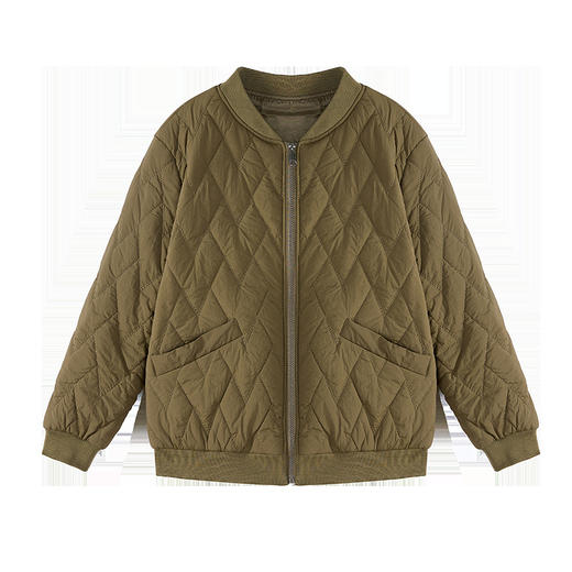 WXN665-1菱格夹棉棒球服外套女2025秋冬新款小个子休闲百搭时尚短款小棉衣 商品图4