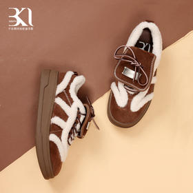 BAKERLOO休闲毛条单里厚底德训女鞋JY128