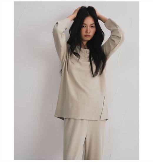 【多妈团购 爱慕同款海藻纤维睡眠衣一套 】添加棉43.4%，含海藻原纱纤维，双面磨毛，手感松软巨柔软！巨亲肤！穿上舍不得脱-连横 商品图7