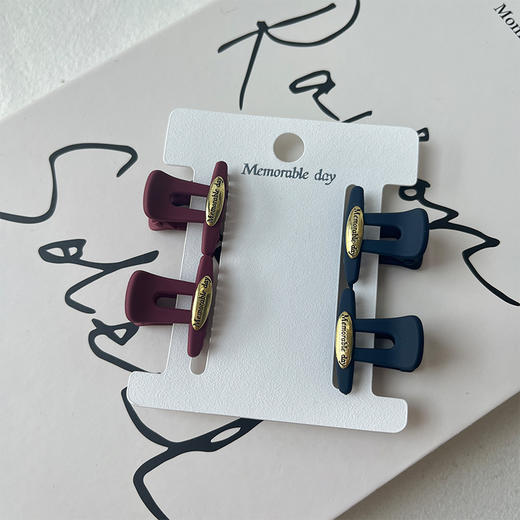 碎发固定半扎发或盘发需求磨砂韩系组合抓夹（4个）-纪念日百货门店同款167446469 商品图4