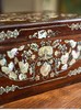 独角鹿西洋古董20世纪中国出品硬木嵌螺钿「瓜瓞绵绵」主题珍宝盒 商品缩略图5