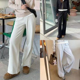 2511404     scuba加绒直筒阔腿裤