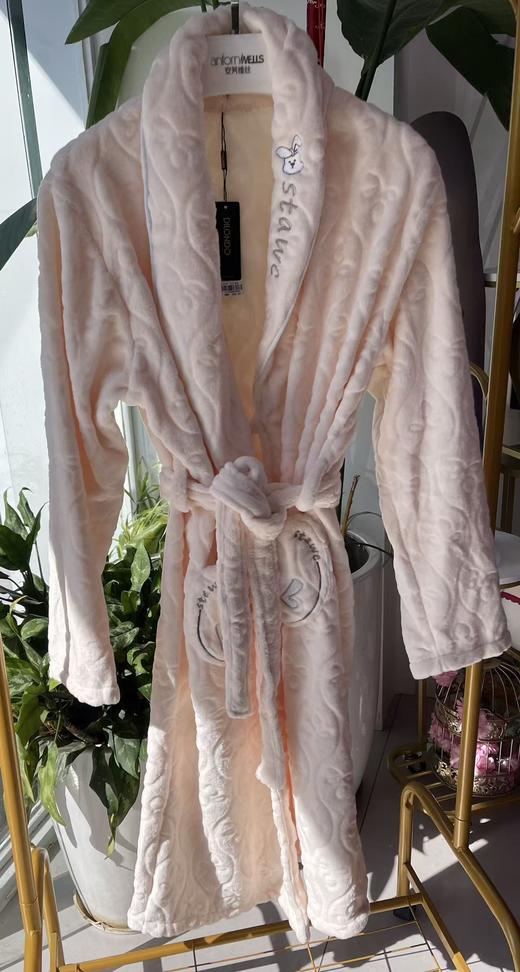 双面法兰绒剪花女士睡袍柔软舒适1415766 商品图2