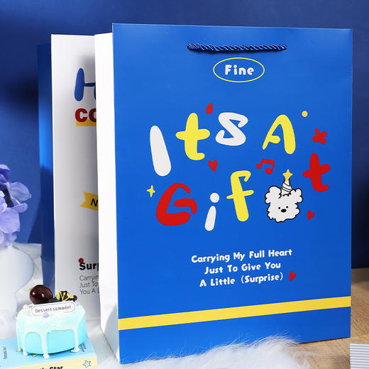 【礼物季】卡通快乐加倍手提礼品袋L号-纪念日百货门店同款167193772 商品图2