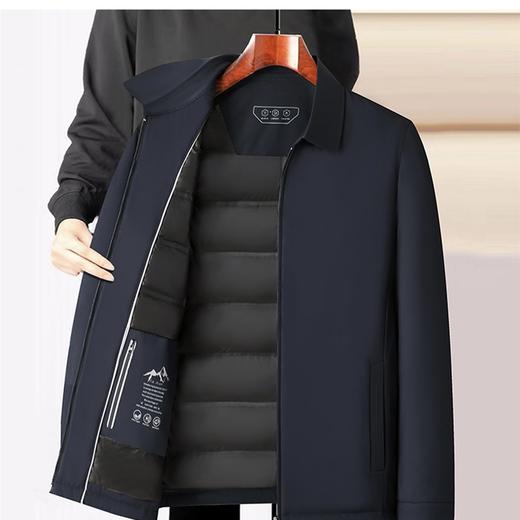 岸纾 90白鸭绒三防行政经典夹克羽绒服 商品图0