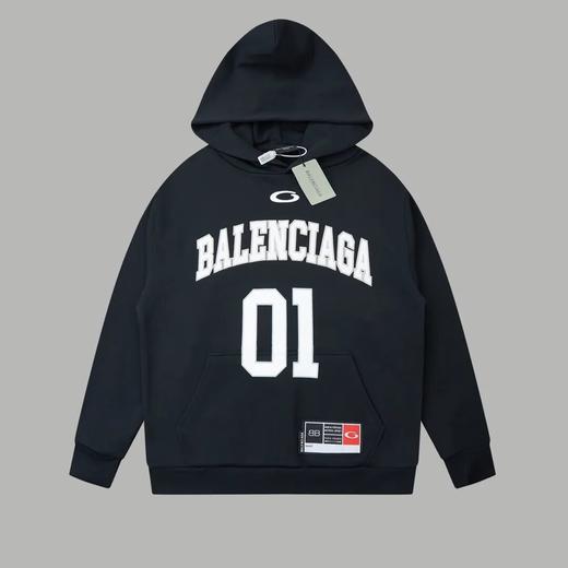 巴黎世家情侣款篮球系列01刺绣连帽卫衣 商品图2