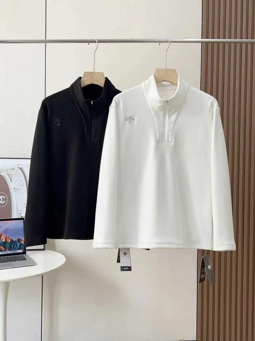 迪桑特户外运动休闲男士立领抓绒保暖半拉链长袖 商品图2