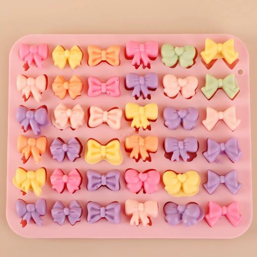 36连 蝴蝶结QQ糖硅胶模具 三式蝴蝶结 糖果巧克力模DIY 烘焙模具 商品图1