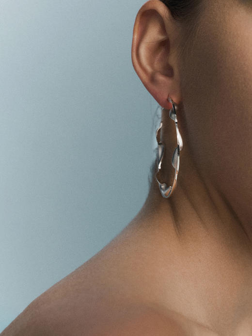 sawdust｜芒露 三 Earrings SDGW01E02PM [ 耳环 银镀白金]【一-凝时】 商品图0