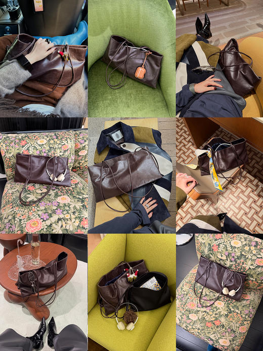 HIDEMI 大秀款bookbag系列长款三层多种背法挎包通勤包 商品图3