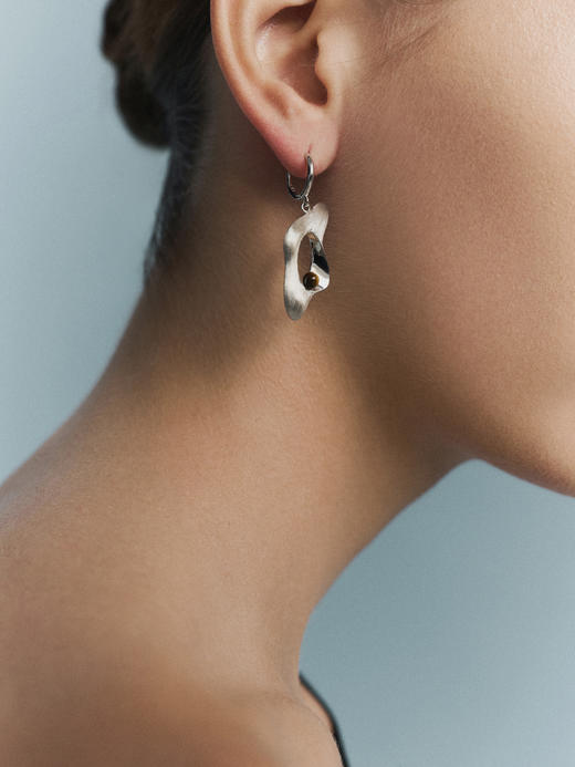 sawdust｜静轨 一 Earrings SDGW02E03S4 [ 耳环 银+虎睛石]【二-循迹】 商品图0