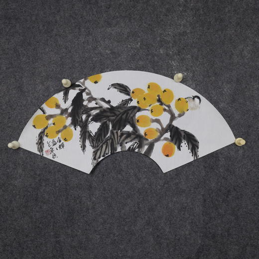 卓愿《金辉磊磊》33x66CM 手绘纸本宣纸国画作品 商品图4