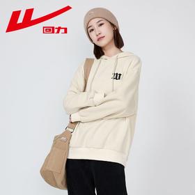 回力刺绣卫衣女2025秋季慵懒风宽松韩系潮牌美式初秋连帽上衣女款