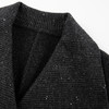 QH951斯尔丽25新款针织镶嵌配色进口小亮片大翻领收腰放摆气质长款大衣 商品缩略图6