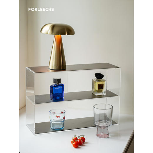 亚克力三层/四层置物架 | FORLEECHS 不锈钢极简风轻奢 透明桌面收纳架 商品图2