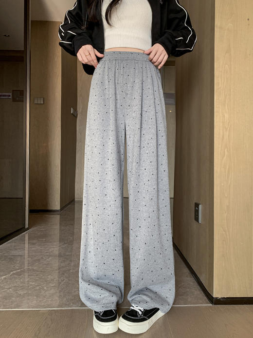 【YW】无忧购冬季加绒休闲舒适糯米圆点阔腿裤 H-1575（截单后3-5天发货） 商品图4