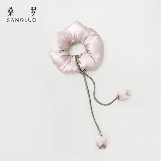 桑罗发饰桑蚕丝郁金香花苞大肠发圈立体有型呵护秀发 商品图4