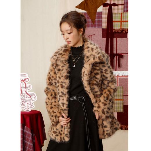 【礼物季】韩版时尚休闲豹纹毛毛外套-纪念日百货门店同款167995038 商品图1