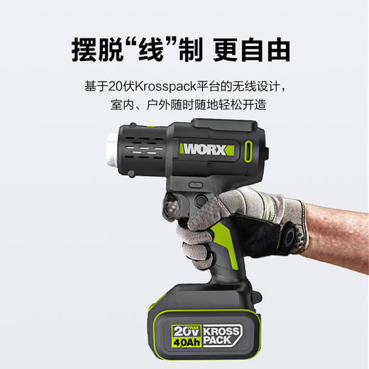 威克士锂电热风枪数显WU040调温调速高温小型烤枪贴膜专用热烘枪 商品图4
