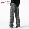 回力工装迷彩裤子男春秋季新款高街直筒美式风牛仔裤子宽松阔腿裤 商品缩略图4