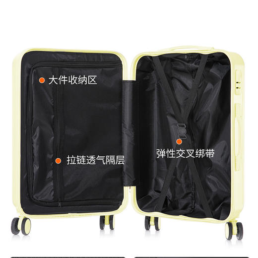 驿客马卡龙系列拉杆箱21英寸EKX-6018  黄色 商品图2