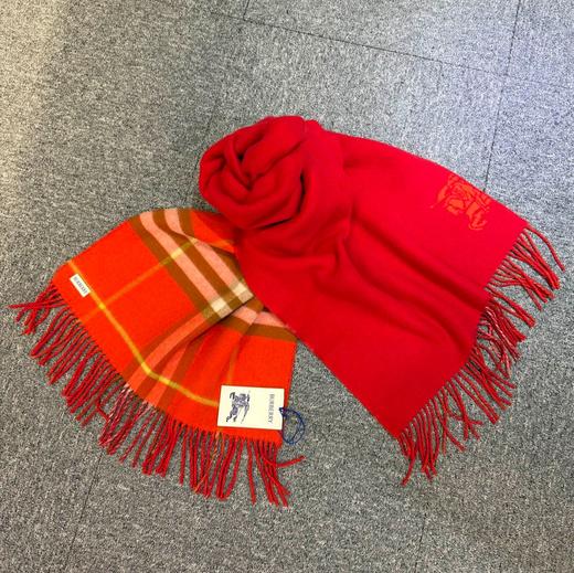 中性款格纹羊绒围巾ho007 商品图1