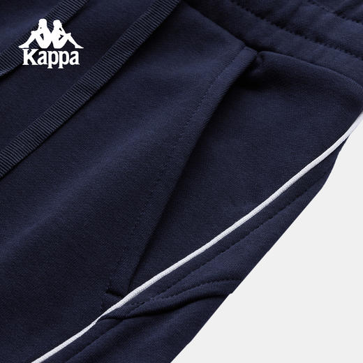 Kappa 运动长裤女新款阔腿裤索罗娜抽绳侧条纹裤直筒裤K0G22AK02 商品图4