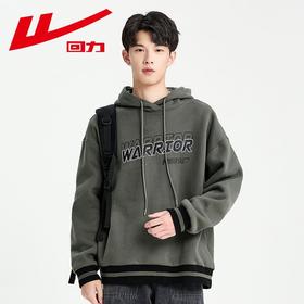 回力加绒加厚卫衣男款2025春季新款美式复古连帽情侣外套ins潮牌