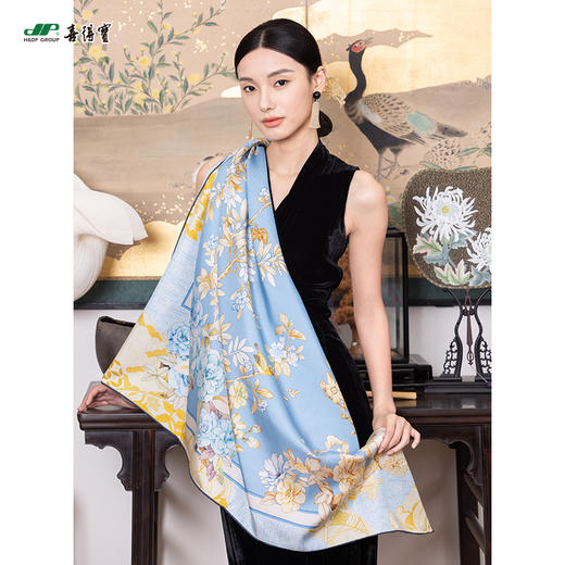 喜得宝 时尚双面斜纹大方巾 商品图1