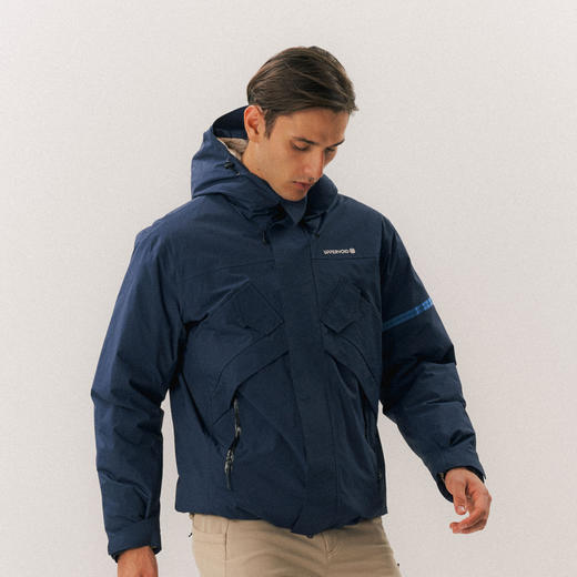 冲锋羽绒服防水防风保暖鹅绒面包服外套冬新款UPPERVOID二普纬度 商品图3