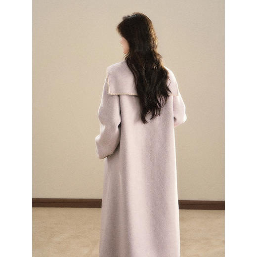 鹿向南「波斯蜜语」紫色呢子大衣女冬装新款洋气长款加厚保暖外套 商品图2