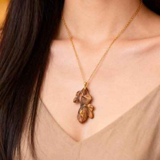 年年有余丨天然柬埔寨沉香包金吊坠 沉水级  SP9910 商品图1