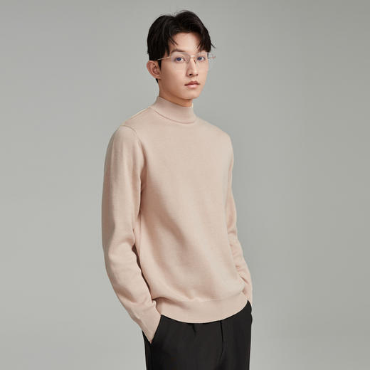GXG男装秋季简约休闲男款纯色圆领针织衫毛衣K&C 商品图2
