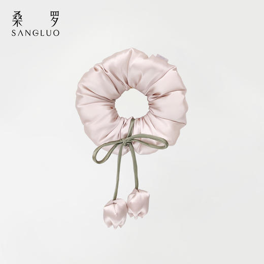 桑罗发饰桑蚕丝郁金香花苞大肠发圈立体有型呵护秀发 商品图1