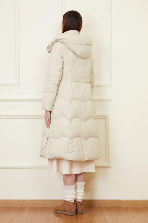 LNNNS 保暖系带收腰中长款连帽羽绒服外套 21607 商品图6