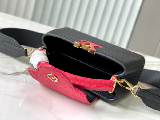 秋冬特惠💰1450 渠道级LV 新品 te级LV 全套包装 N82904/M48865黑拼红鸵鸟 本款 Capucines 手袋 商品图6