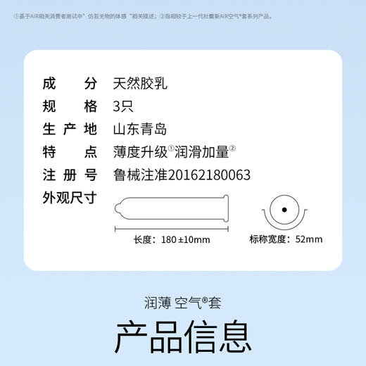 杜蕾斯(3只)AiR润薄空气套 商品图9