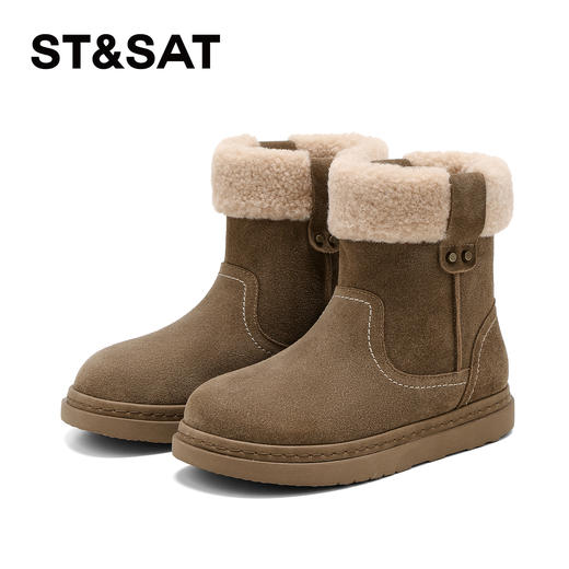 星期六复古工装风保暖雪地靴SSD4118CWW 商品图7