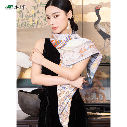 喜得宝 时尚双面斜纹大方巾 商品图3