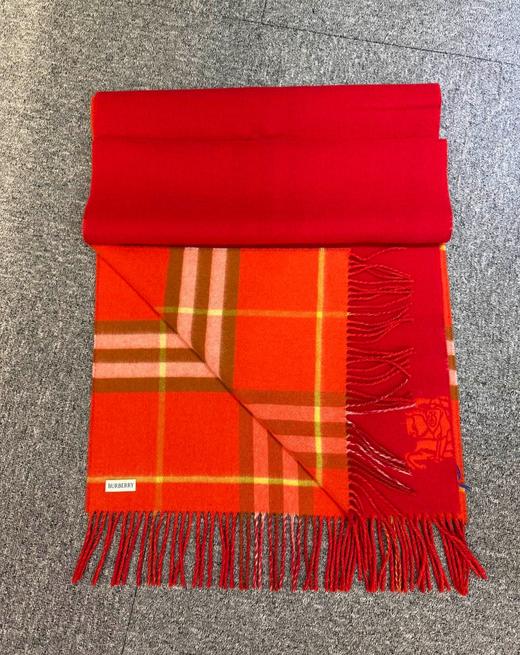 中性款格纹羊绒围巾ho007 商品图0