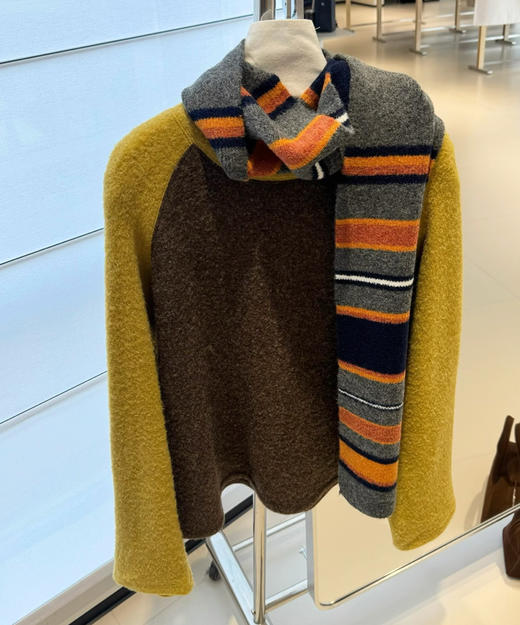 韩国设计师款彩虹费尔岛羊毛围巾🌈11251 商品图6