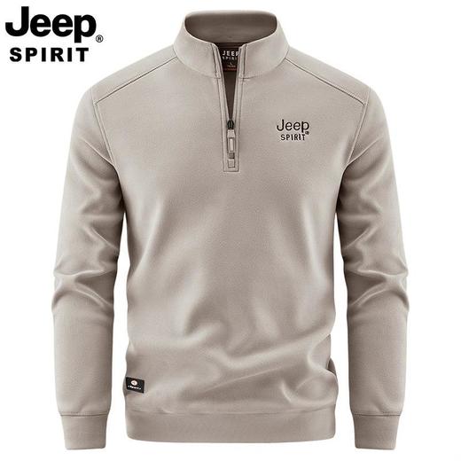 JEEP SPIRIT男士新款卫衣长袖上衣外套百搭立领摇粒绒春秋SS7639 商品图4